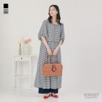 ワンピース  レディース 夏 半袖  ロングワンピース メロー パフスリーブ ギャザー スクエアネック [メール便不可][30]