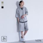 セットアップ メンズ トップス ボトムス シャツ 半袖 スキッパー プルオーバー ハーフパンツ ショーツ イージー 上下セット 50代 春 夏「メール便不可」「30」