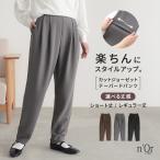 テーパードパンツ レディース おしゃれ 30代 40代 ボトムス ロング丈 タックパンツ ストレッチ 楽 楽ちん 選べる 着丈 ロングシーズン メール便可 【10】