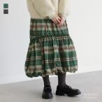 スカート レディース ボトムス ロングスカート バルーンスカート ミモレ丈 チェックスカート メロー 「メール便不可」「20」