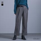 ショッピングオシャレウォーカー ストレートパンツ レディース ボトムス スーツ生地 スラックス 合皮 ベルト付き ロング丈 パンツ 裏地付き   爆買「メール便可」「10」