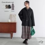 ショッピングシャツワンピ 2点コーデセット 2026 レディース コート 長袖 ミドル丈 カーディガン シャツワンピース ワンピース ロング チェック柄 「送料無料」「メール便不可」「70」