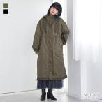 モッズコート ロング丈 レディース アウター コート 長袖 フード付き キルティング レース ぽわん袖 フレア 50代 秋 冬「送料無料」「メール便不可」「50」