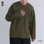 トップス メンズ ニット 長袖 リブ 配色 リブ編みニット ラグランスリーブ クルーネック オシャレウォーカー  「メール便不可」「40」