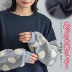 ショッピング水玉 スウェット 裏シャギー あったか レディース トップス 長袖 クルーネック トレーナー スエット 異素材 ドット柄 裏起毛 秋 冬「メール便不可」「30」