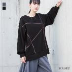 スウェット 裏シャギー あったか レディース トップス 長袖 トレーナー フェイクレザー ファスナー クルーネック 秋 冬 返品交換不可 「メール便不可」「20」