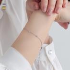 ブレスレット レディース アクセサリー チェーン アジャスター付き ラインストーン サージカルステンレス 春 夏 秋 冬「メール便可」「5」