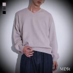 ニット 長袖 メンズ トップス セーター Vネック ソフトタッチ やわらか 柔らかい 重ね着 オーバーサイズ 秋 冬「メール便不可」「20」