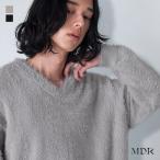 ニット 長袖 メンズ トップス セーター シャギーニット Vネック レイヤード 重ね着 プルオーバー ゆったり あったか 秋 冬「メール便不可」「30」