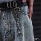 キーリング キーチェーン メンズ アクセサリー ファッション雑貨 小物 キーホルダー ベルトループ ストリート アメカジ ミリタリー シルバー「メール便可」「2」