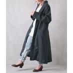 ロング ジャケット レディース ライトアウター スプリングコート コットンリネンシリーズ 綿 麻 『コットンリネンローブ風ジャケット』【メール便不可】