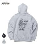 LINKAGE соединение OSS Boy Pullover Hoodie Street Parker Logo скейтборд задний принт тянуть over мужской бренд чёрный серый свободно 