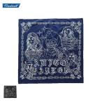 RADIALL ラディアル Amigo Parlor BANDANA バンダナ おしゃれ 黒 ネイビー 綿 100 コットン メンズ アメカジ スカル 夏
