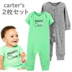 ショッピングカーターズ カーターズ 半袖 長袖 カバーオール ロンパース 2枚セット Carter's 正規品 男の子 ダイナソー 恐竜 3m6m9m