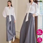 セットアップ ワイドパンツ 結婚式 ツーピース パンツドレス 大きいサイズ 演奏会 体型カバー パーティー セパレート パンツ ドレス フレア 親族 パンツスーツ