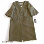 ハリスツイードコートカジュアルエレガント七分袖セミフレアースリーブシリアル...