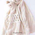 レース切替ストールガーゼ軽くて柔らか旅行大判UVケア冷房対策プレゼント