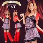 ショッピングレッグマジック コスプレ 猫 衣装 クリスマス ハロウィン コスプレ衣装 レオパード ピンク 豹柄 女豹
