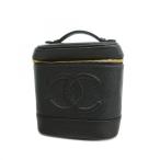 [6db1612-k] Chanel косметичка черная икра s gold черный Gold металлические принадлежности [ б/у ] женский 