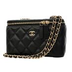 [6fd5397] Chanel косметичка matelasse цепь плечо черная икра s gold черный золотистый, цвет шампанского металлические принадлежности [ б/у ] женский 