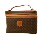 *SALE [6db1055] Celine косметичка Macadam PVC Brown Gold металлические принадлежности [ б/у ] женский 