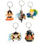 ワンピース デフォルメフィギュアキーホルダー 〜能力者・白ひげ海賊団編 全5種セット