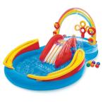 INTEX(インテックス) レインボーリングプレーセンター 楕円形 マルチカラー 297×193×135cm 57453 [日本正規品] ME-701