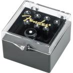 Fender パーツ Bridge Pin Set, Black with White Dot