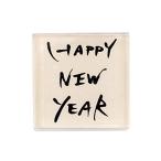 年賀スタンプ HAPPY NEW YEAR 角型 手書き ゴム印 はんこ 年賀状 文字 新年会