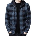 [ воздушный bai] в клетку обратная сторона ворсистый sip выше блузон Parker длинный рукав с капюшоном . защищающий от холода осень-зима мужской джемпер coats Lee season ui