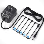 VHBW エフェクター電源 5チャンネル 9V DC 1A(1000mA) パワーサプライ 電源供給 エフェクターペダル用 エレキギター用 エフェクタ