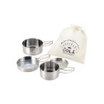 キャンプ 鍋セット キャンピングクッカー4点セット ステンレス鍋・フライパンセット キャンプ アウトドア 調理器具 非常用 防災グッズ