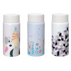 マグボトル 360ml 水筒 おしゃれ 真空二重ボトル  ネコ 花 キューブ