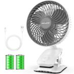 ショッピング扇風機 KEYNICE 卓上扇風機 扇風機 小型 クリップ 首振り usb 静音 車 dc 充電式 壁掛け 5000mAh大容量バッテリー ベッド