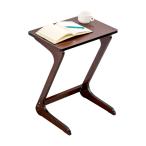 リビング ソファ サイドテーブル ノートパソコンテーブル 竹製 ベッドサイドテーブル Z字型が使い勝手の良い おしゃれ ナチュラル ブラウン