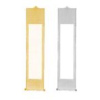 EXDUCT 掛け軸 2本 セット 無地 白紙 和紙 習字紙 画仙紙 書道 習字 巻物 水墨画 日本画 絵 額 水書道 かっこいい (黄色+