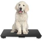犬用体重計、動物用体重計6545cm、最大体重100kg、精度10g、黒、犬と猫に適しています、無料の滑り止めマット