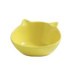 shttown кошка миска кошка тарелка еда .... предотвращение еда последующий уборка . приятный .. керамика .. возврат меры 4 цвет ( желтый )