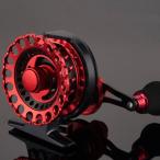 カセ釣り イカダリール 筏リール チヌ タコ イカ 落とし込み 1：2.6 右巻き レッド アルミマシンカット 筏 破堤 堤防 片軸リール クロダイ マダイ 海釣り　