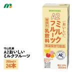 守山乳業 A2おいしいミルクフルーツ 200ml×24本 常温保存 紙パック 日本A2ミルク協会 フルーツ牛乳 おなかにやさしい