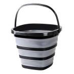  жемчуг металл складной ведро 10L прямоугольник 4 угол compact место хранения черный ширина 30.5× глубина 31× высота 24cm мойка машин уличный кемпинг 
