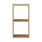 無印良品 スタッキングシェルフ・2段・オーク材 幅42×奥行28.5×高さ81.5cm 37263154