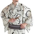  юката комплект . текущий хлопок бежевый M~LL( юката + чай мужской пояс "оби" + поясница шнур )