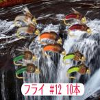 完成品フライセット5色 ニンフ ビーズヘッド 【10本セット #12】毛ばり 疑似餌