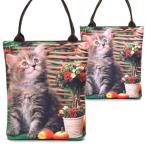猫柄トートバッグキャットキュートシ...