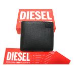 DIESEL ワンポイントロゴプレート サフィアーノレザー 2つ折り財布 BI-FOLD COIN S 3 X09899 P5588 箱付き ボックス式小銭入れ
