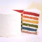 夢幻レインボーケーキ（6号サイズ） 虹色 誕生日ケーキ バースデーケーキ 6号 記念日 お祝い 冷凍ケーキ ギフト