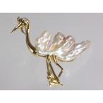 パールブローチ淡水真珠バロック鳥ダ...