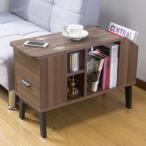 サン・ハーベスト サイドテーブルチェスト/LT-400DBR ダークブラウン/W28×D70×H47.5cm