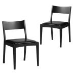 NiPPONAIRE　ニッポネア ダイニングチェア　ノキアII　ブラック　2脚組/288438 ブラック/48cm幅